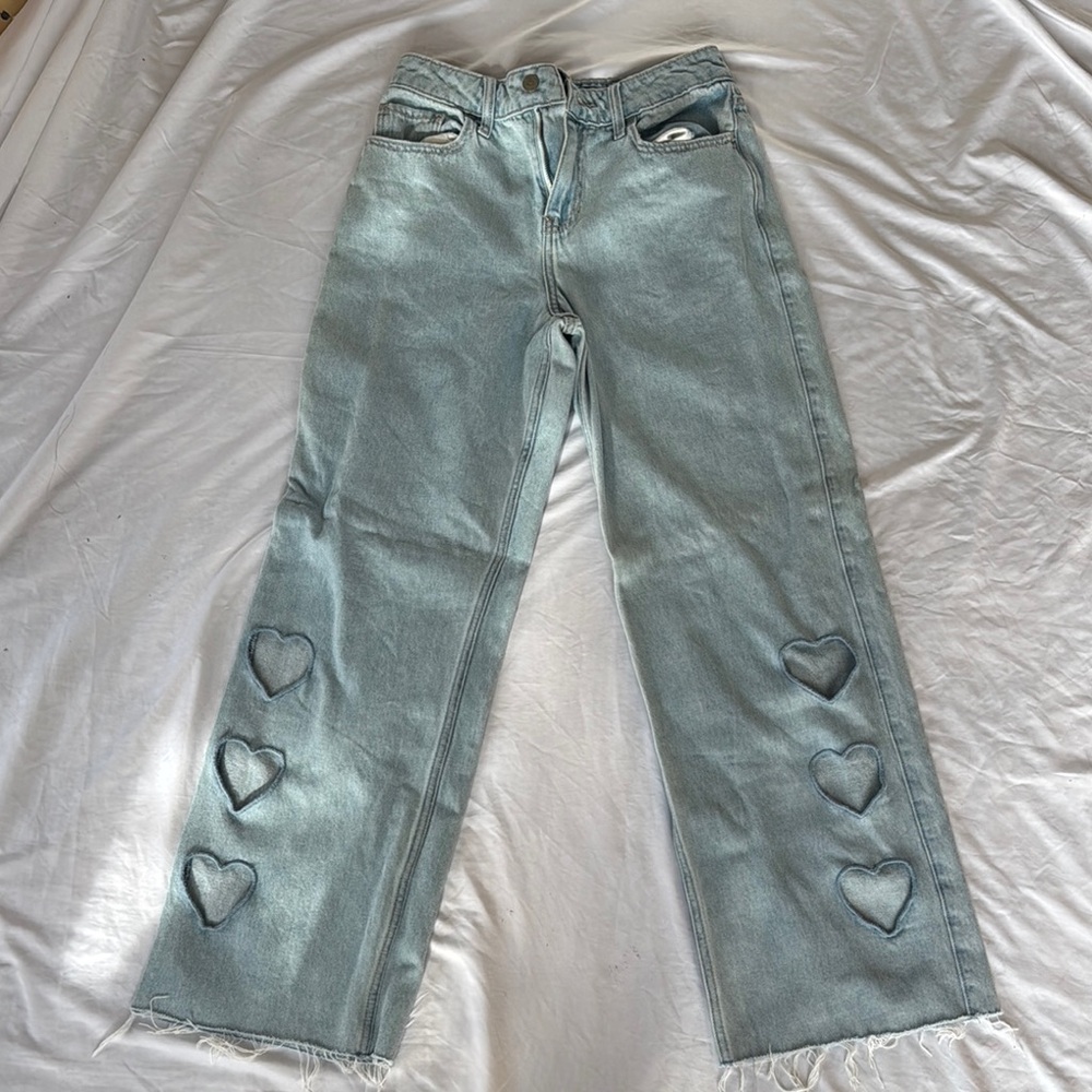 Hollister High-Rise Vintage Baggy Jeans with Heart Cutouts